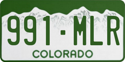 CO license plate 991MLR