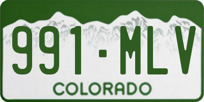 CO license plate 991MLV
