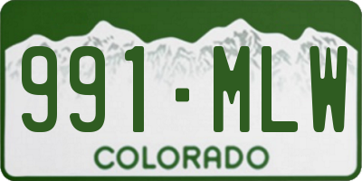 CO license plate 991MLW
