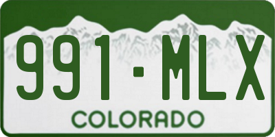 CO license plate 991MLX
