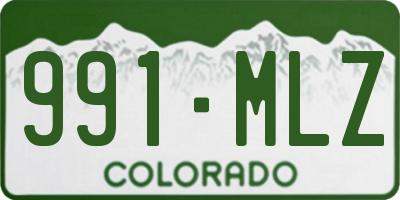 CO license plate 991MLZ