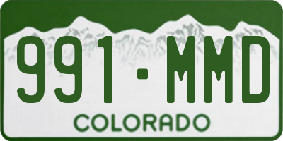 CO license plate 991MMD