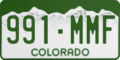CO license plate 991MMF