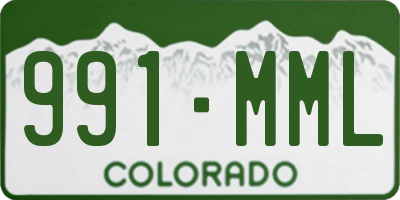 CO license plate 991MML