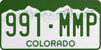 CO license plate 991MMP