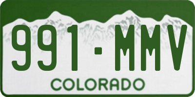 CO license plate 991MMV