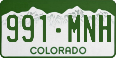 CO license plate 991MNH