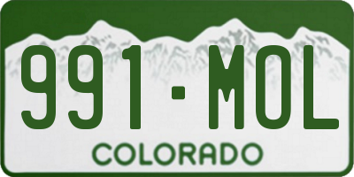 CO license plate 991MOL