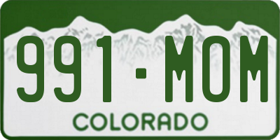 CO license plate 991MOM