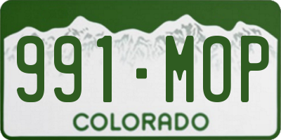 CO license plate 991MOP