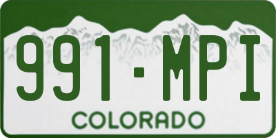 CO license plate 991MPI