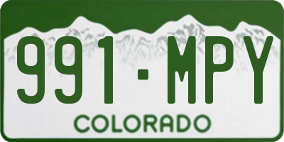 CO license plate 991MPY