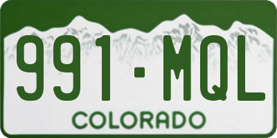 CO license plate 991MQL