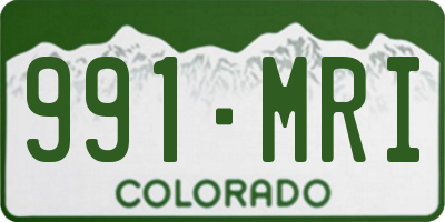 CO license plate 991MRI