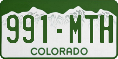 CO license plate 991MTH