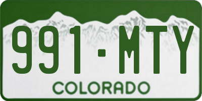 CO license plate 991MTY