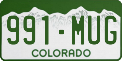 CO license plate 991MUG