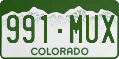 CO license plate 991MUX