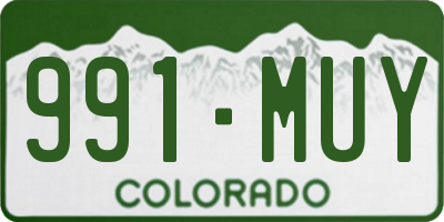 CO license plate 991MUY