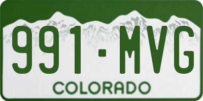 CO license plate 991MVG