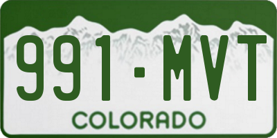 CO license plate 991MVT