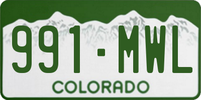 CO license plate 991MWL