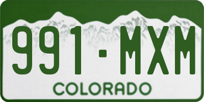 CO license plate 991MXM