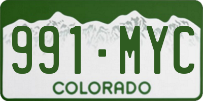 CO license plate 991MYC