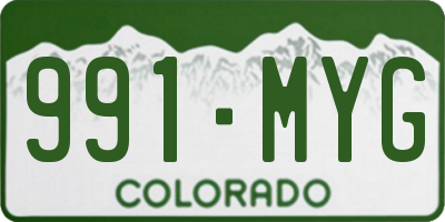 CO license plate 991MYG