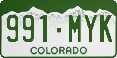CO license plate 991MYK