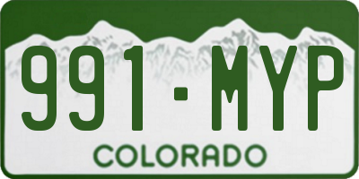 CO license plate 991MYP