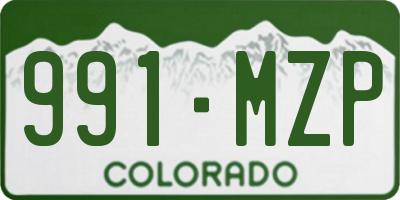 CO license plate 991MZP