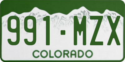 CO license plate 991MZX