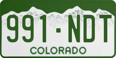 CO license plate 991NDT