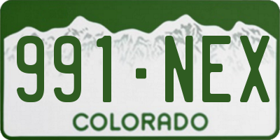 CO license plate 991NEX