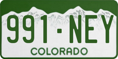 CO license plate 991NEY