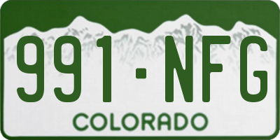 CO license plate 991NFG