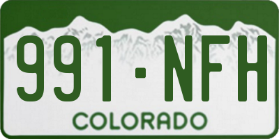 CO license plate 991NFH