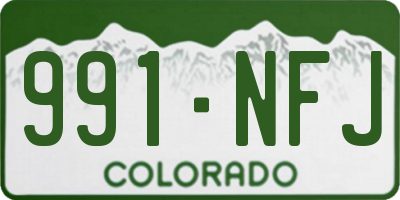 CO license plate 991NFJ