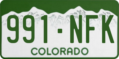 CO license plate 991NFK