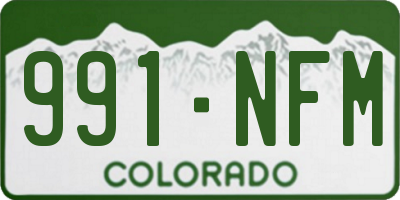 CO license plate 991NFM