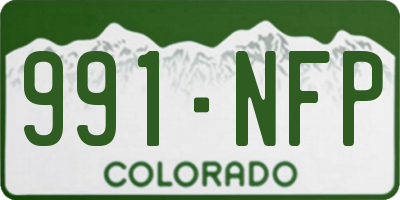 CO license plate 991NFP
