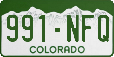 CO license plate 991NFQ
