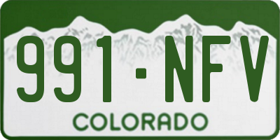 CO license plate 991NFV