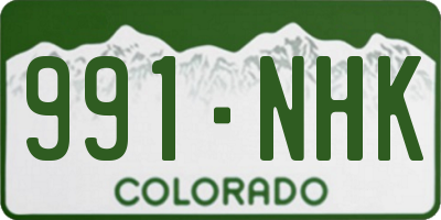 CO license plate 991NHK