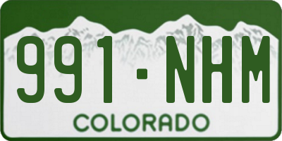 CO license plate 991NHM