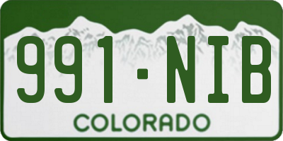 CO license plate 991NIB