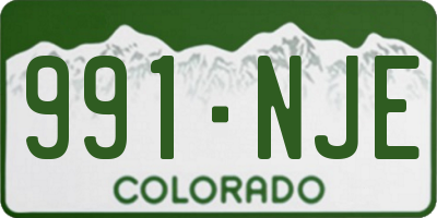 CO license plate 991NJE