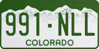 CO license plate 991NLL