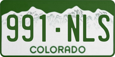 CO license plate 991NLS